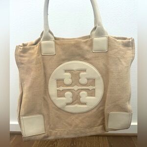 Tory Burch Cream Tote Bag Elegant and Versatile